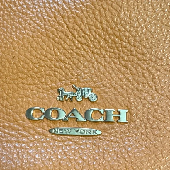 Coach Tangerine/Orange Leather Handbag - Picture 3 of 8
